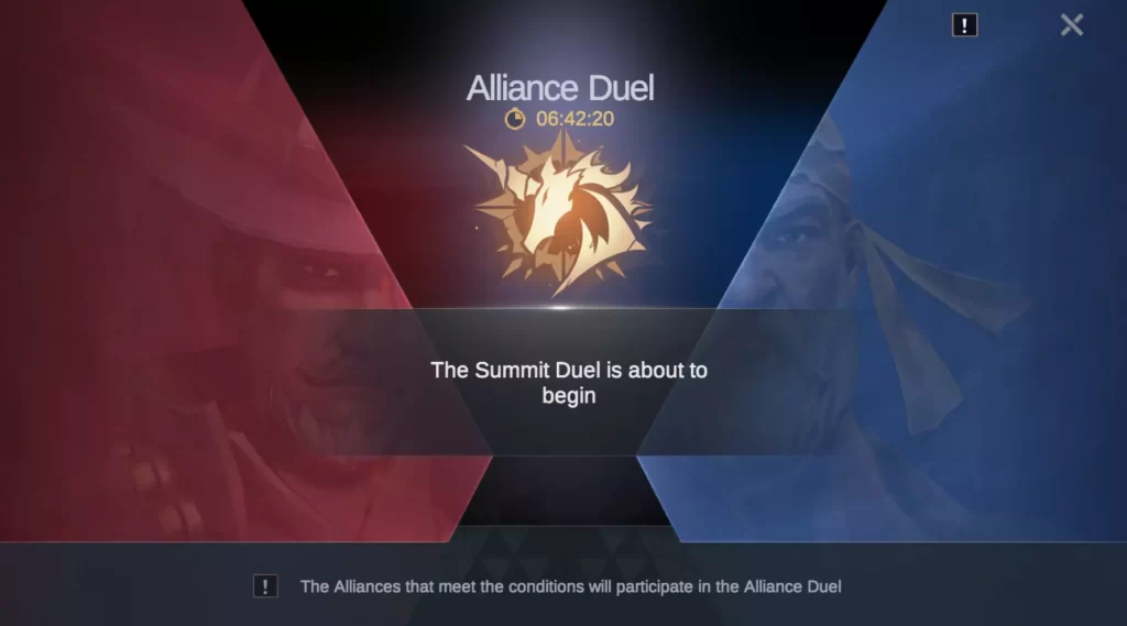 alliance duel starting screen