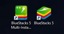 bluestacks icons on desktop