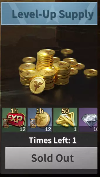 level up supply for m-coins