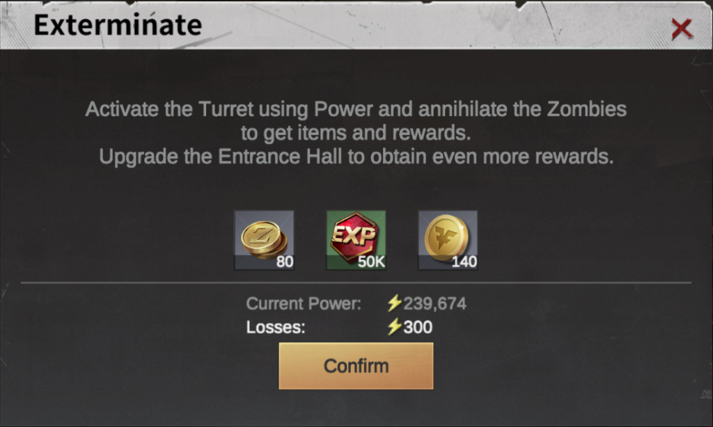 turret use rewards