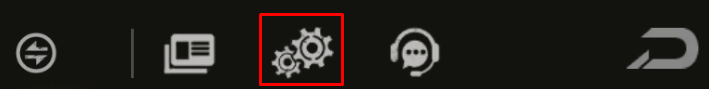 gear icon for settings