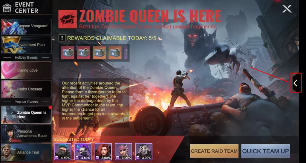 zombie queen is here screen sidebar