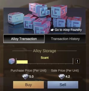 trade center alloy transaction