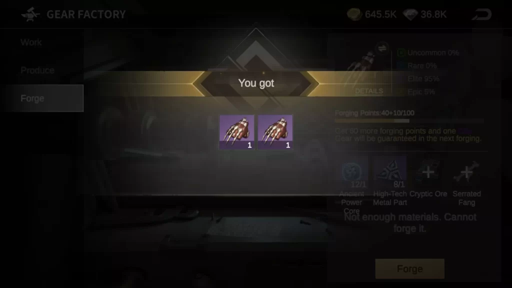 Forge results 2