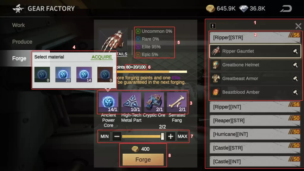 gear factory forging options